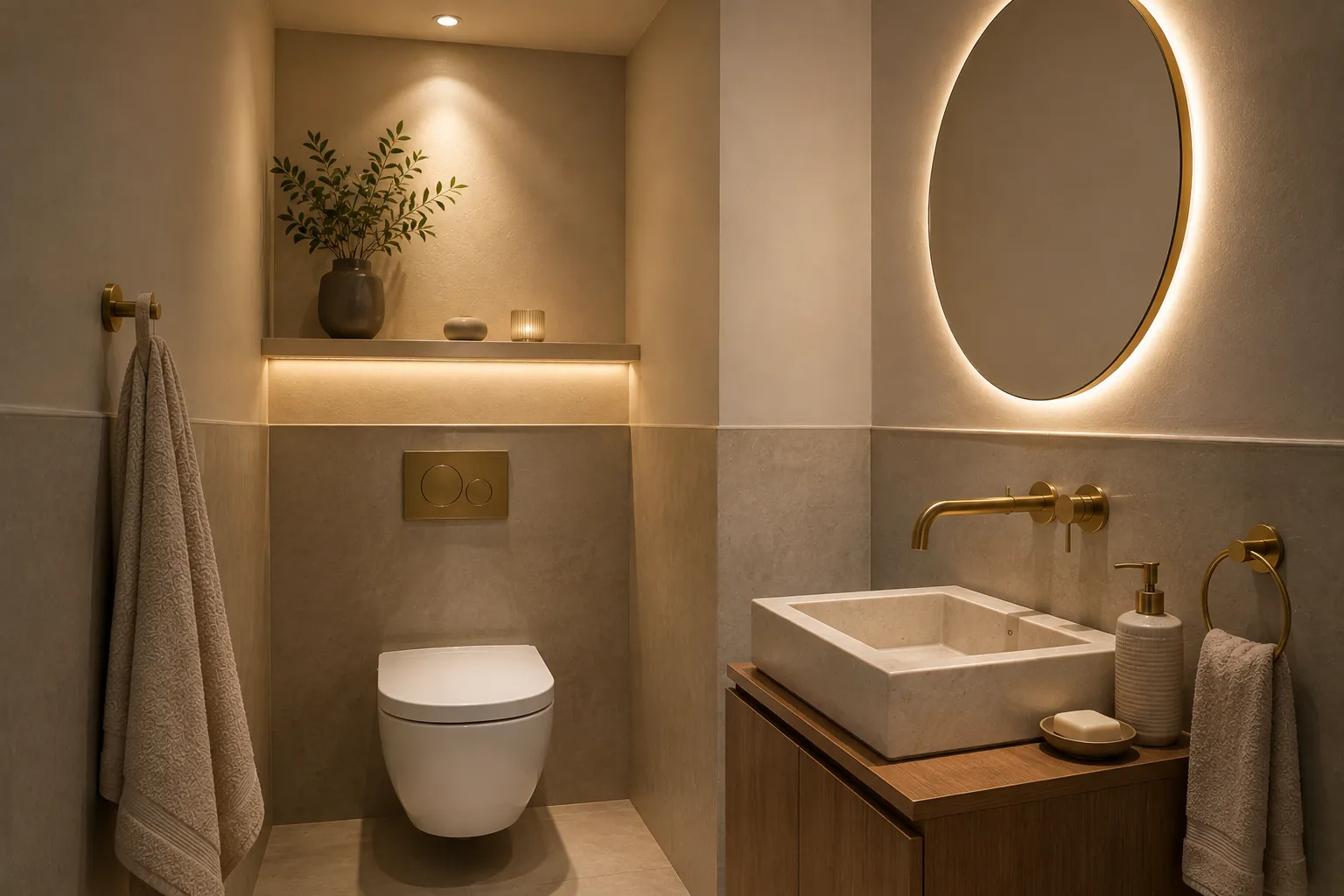 Petite salle d'eau rénovée par ABK6