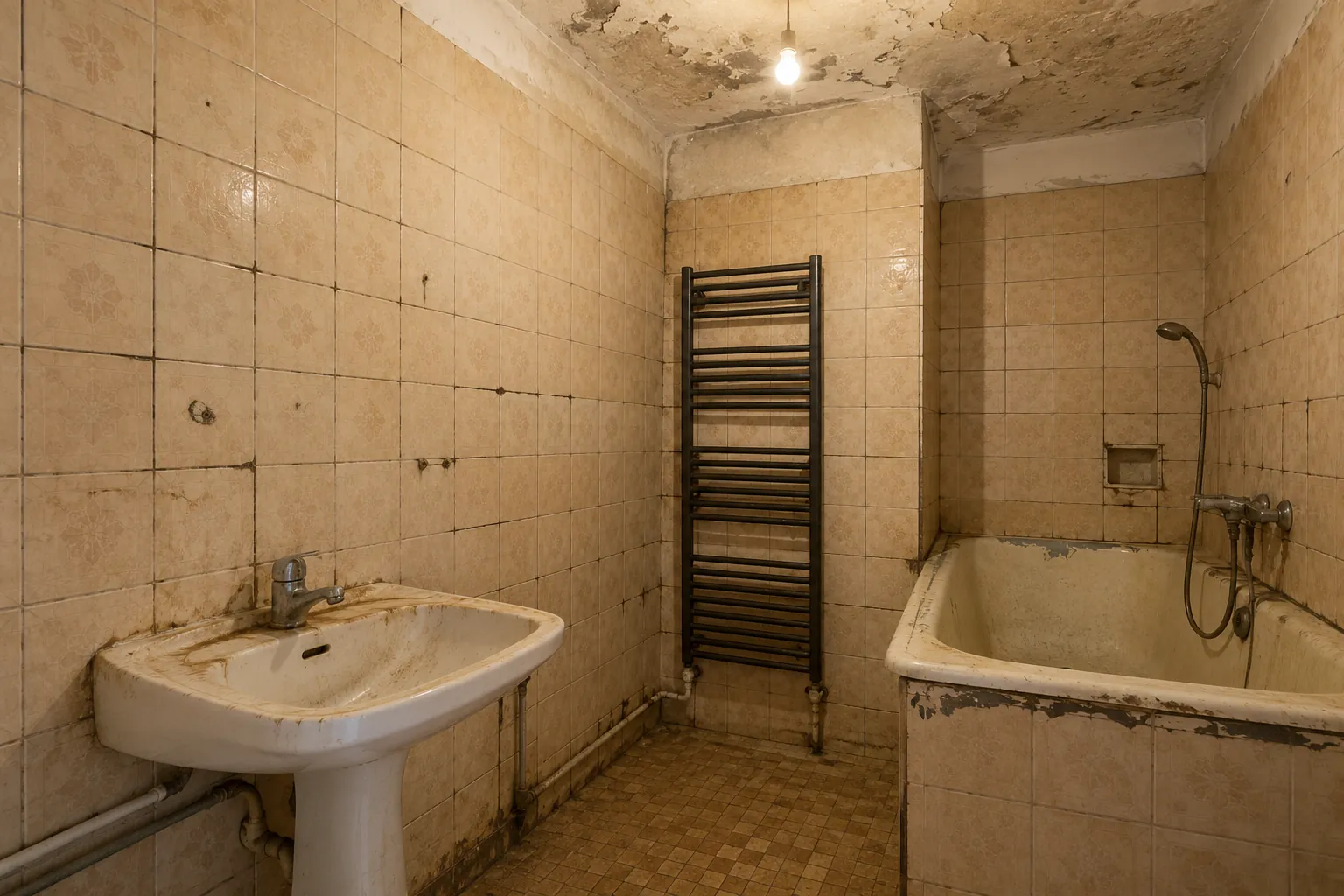 Salle de bains avant travaux